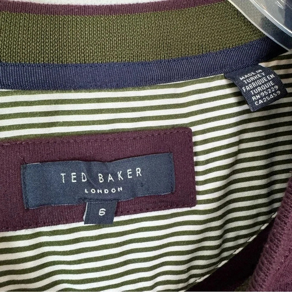 Ted Baker London Tricks Slim Fit Quilted Jersey Sweatshirt Burgundy Size XXL - Picture 8 of 11